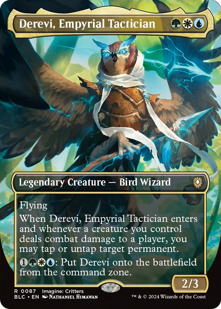 Derevi, Empyrial Tactician (Borderless) [Bloomburrow Commander] | D20 Games