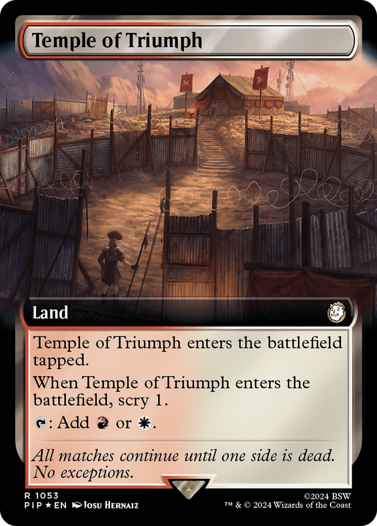 Temple of Triumph (Extended Art) (Surge Foil) [Fallout] | D20 Games