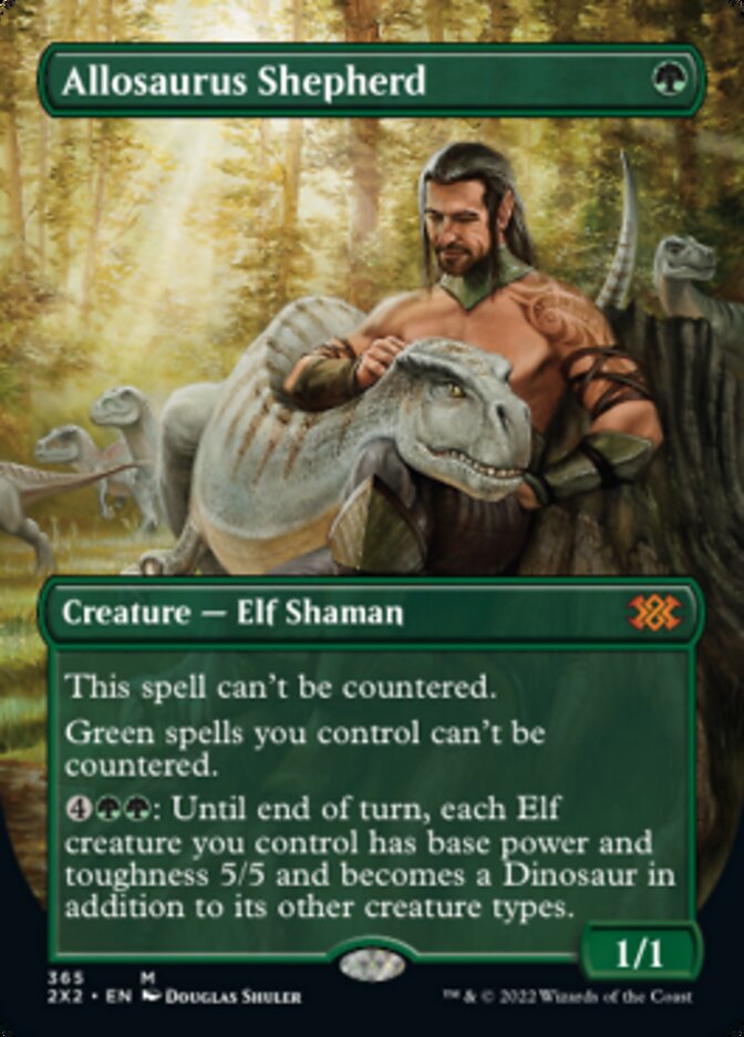 Allosaurus Shepherd (Borderless Alternate Art) [Double Masters 2022] | D20 Games