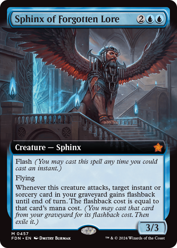 Sphinx of Forgotten Lore (Extended Art) [Foundations] | D20 Games