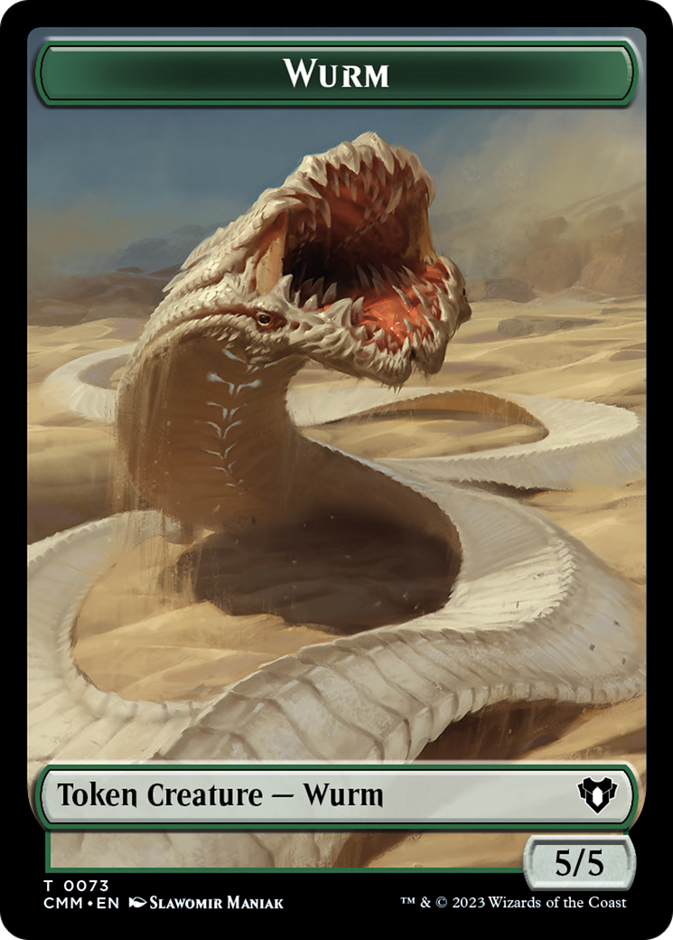 Wurm // Spider Double-Sided Token [Commander Masters Tokens] | D20 Games