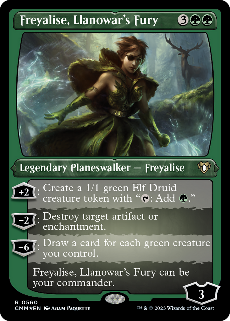 Freyalise, Llanowar's Fury (Foil Etched) [Commander Masters] | D20 Games