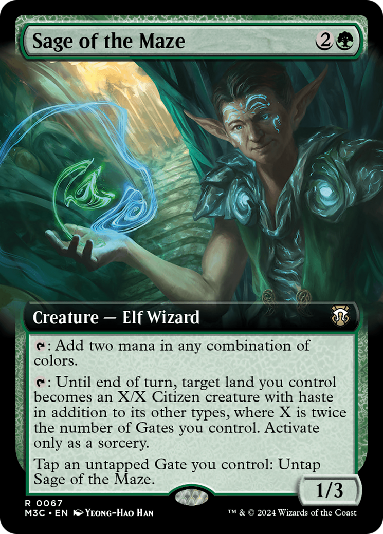 Sage of the Maze (Extended Art) [Modern Horizons 3 Commander] | D20 Games