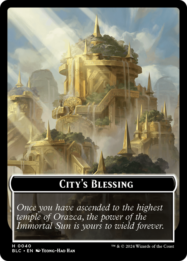 Hamster // City's Blessing Double-Sided Token [Bloomburrow Commander Tokens] | D20 Games