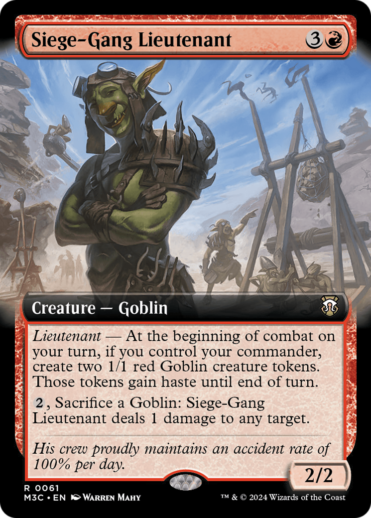 Siege-Gang Lieutenant (Extended Art) (Ripple Foil) [Modern Horizons 3 Commander] | D20 Games