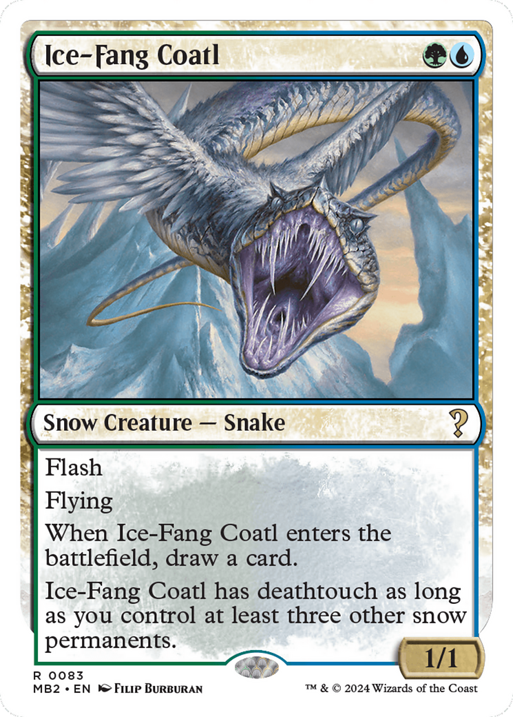 Ice-Fang Coatl (White Border) [Mystery Booster 2] | D20 Games