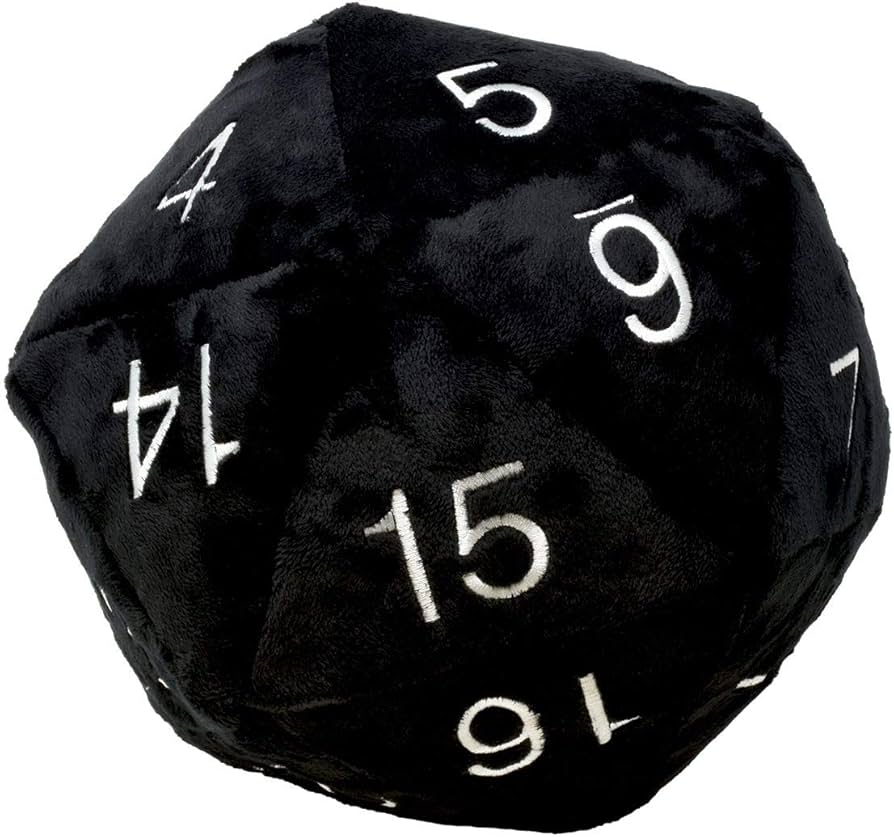 Ultra Pro D20 Jumbo Plush - Black | D20 Games