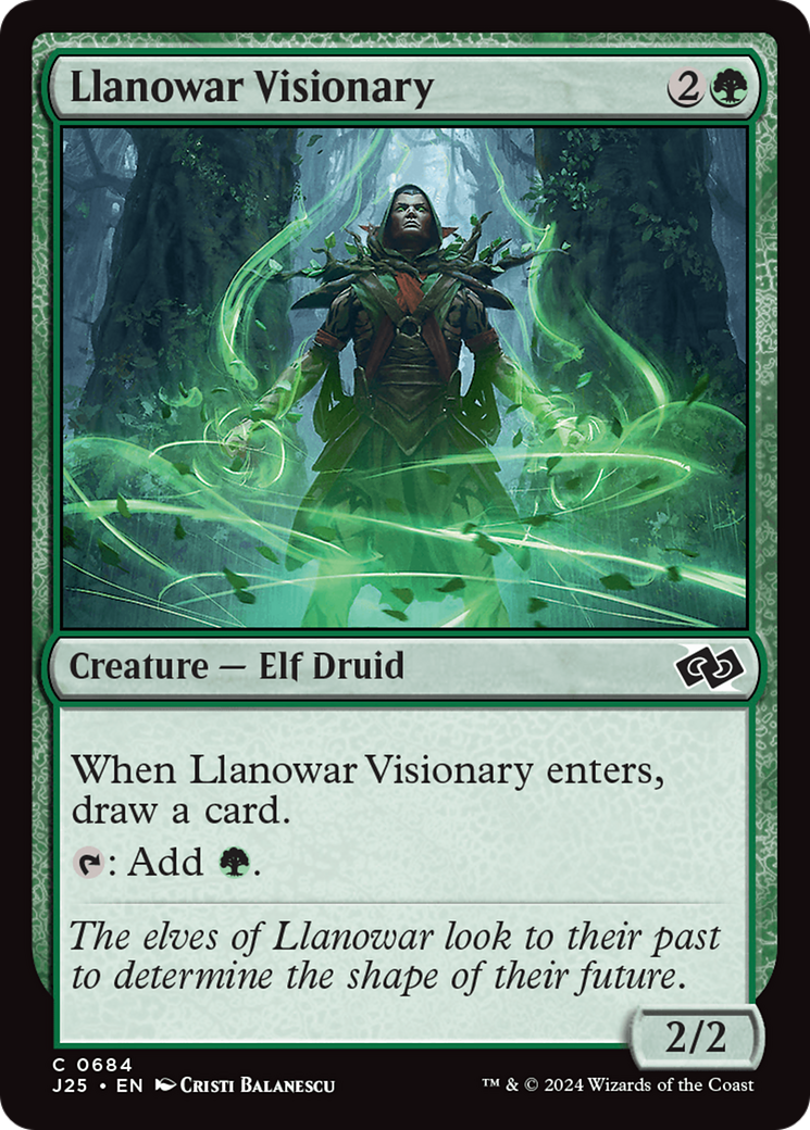 Llanowar Visionary [Foundations Jumpstart] | D20 Games