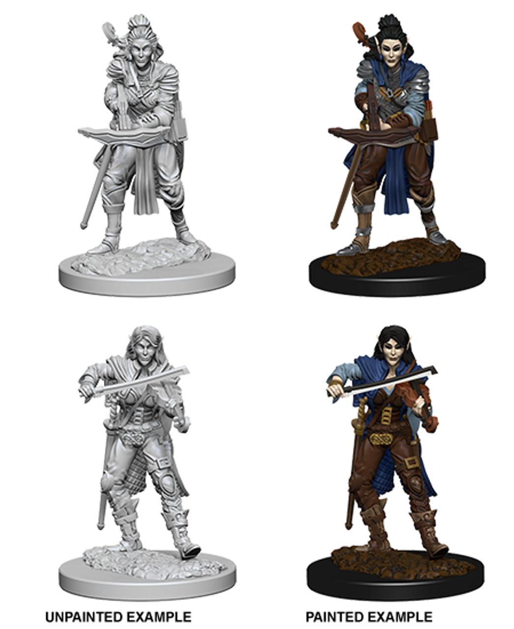 Pathfinder Battles Deep Cuts Unpainted Minis: W4 Female Elf Bard | D20 Games