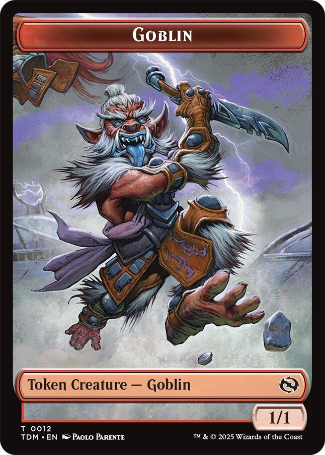 Dog // Goblin Double-Sided Token [Tarkir: Dragonstorm Commander Tokens] | D20 Games