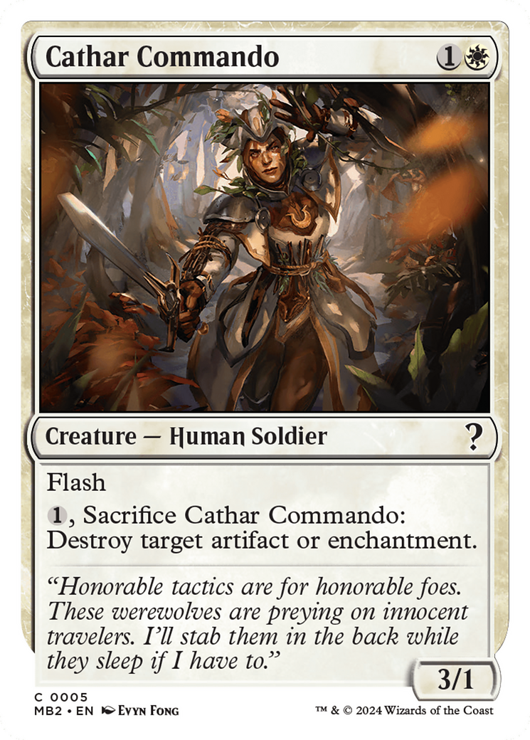 Cathar Commando (White Border) [Mystery Booster 2] | D20 Games