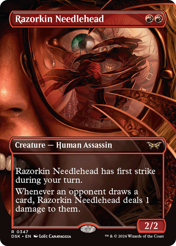 Razorkin Needlehead (Borderless) [Duskmourn: House of Horror] | D20 Games