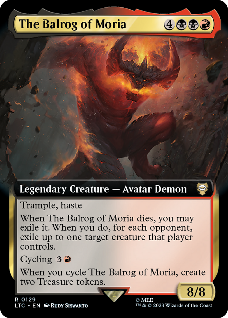 The Balrog of Moria (Extended Art) [The Lord of the Rings: Tales of Middle-Earth Commander] | D20 Games