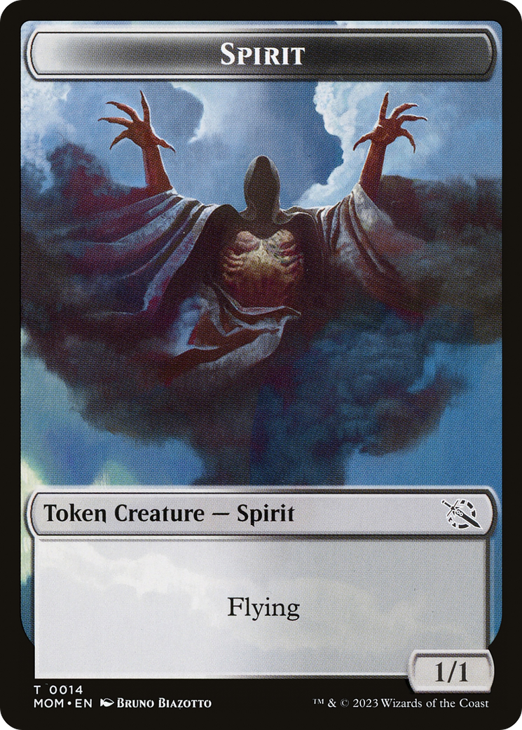 Phyrexian Myr // Spirit (14) Double-Sided Token [March of the Machine Tokens] | D20 Games