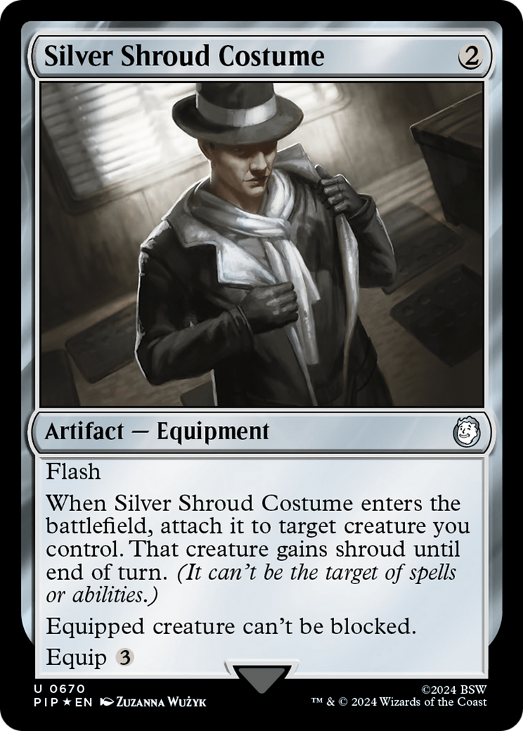 Silver Shroud Costume (Surge Foil) [Fallout] | D20 Games