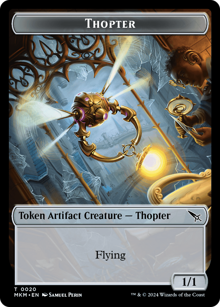 Thopter (0020) // Imp Double-Sided Token [Murders at Karlov Manor Tokens] | D20 Games