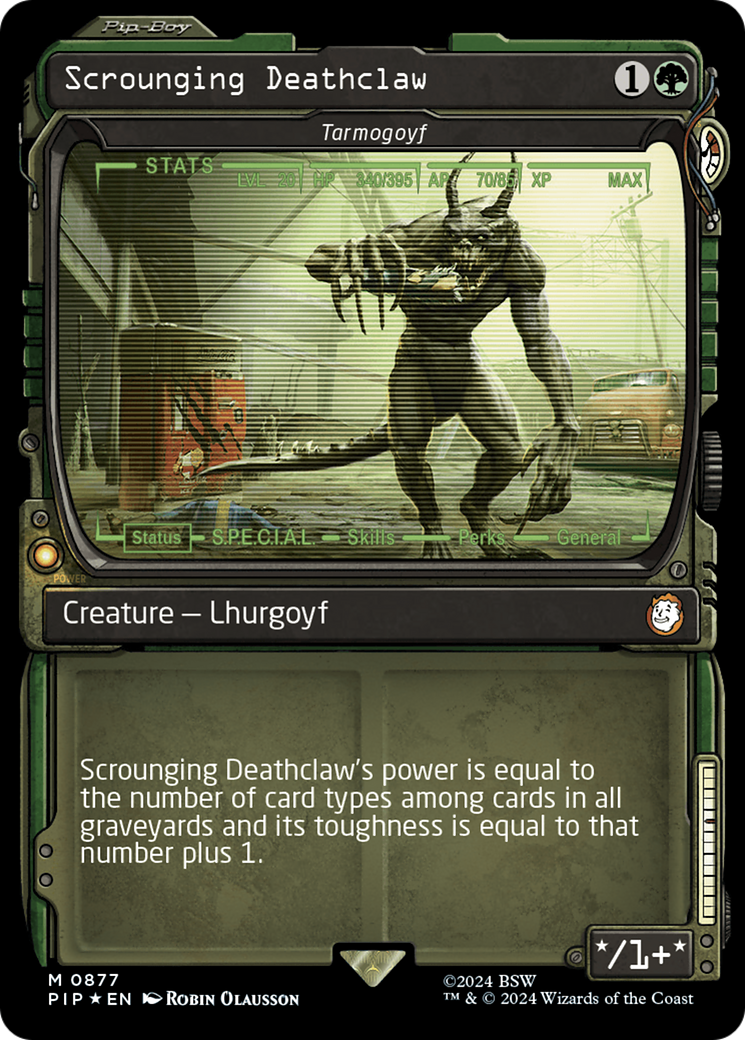 Scrounging Deathclaw - Tarmogoyf (Showcase) (Surge Foil) [Fallout] | D20 Games