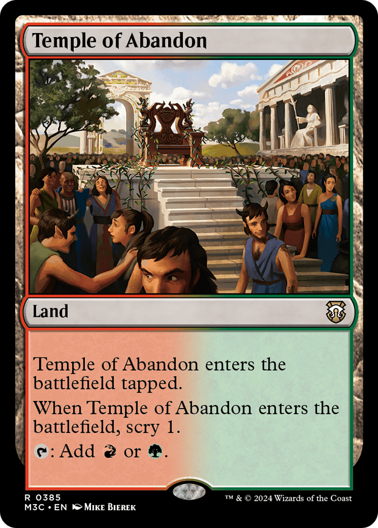 Temple of Abandon (Ripple Foil) [Modern Horizons 3 Commander] | D20 Games