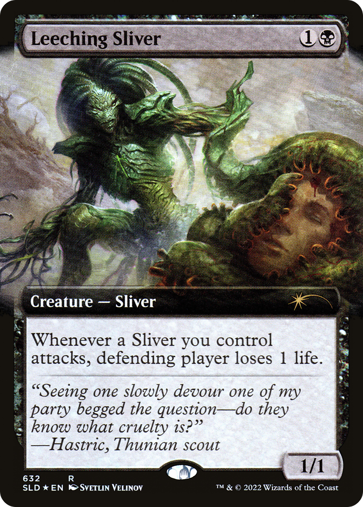 Leeching Sliver (Extended Art) [Secret Lair Drop Promos] | D20 Games