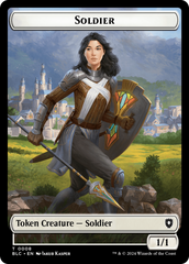 Human // Soldier Double-Sided Token [Bloomburrow Commander Tokens] | D20 Games