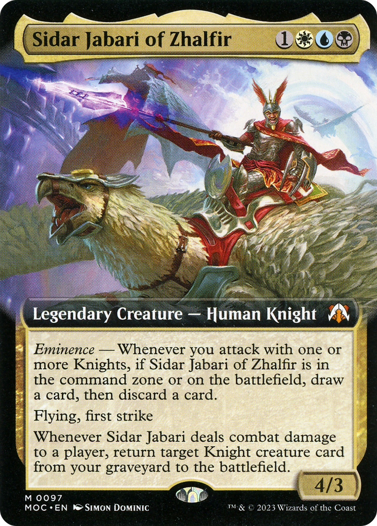 Sidar Jabari of Zhalfir (Extended Art) [March of the Machine Commander] | D20 Games