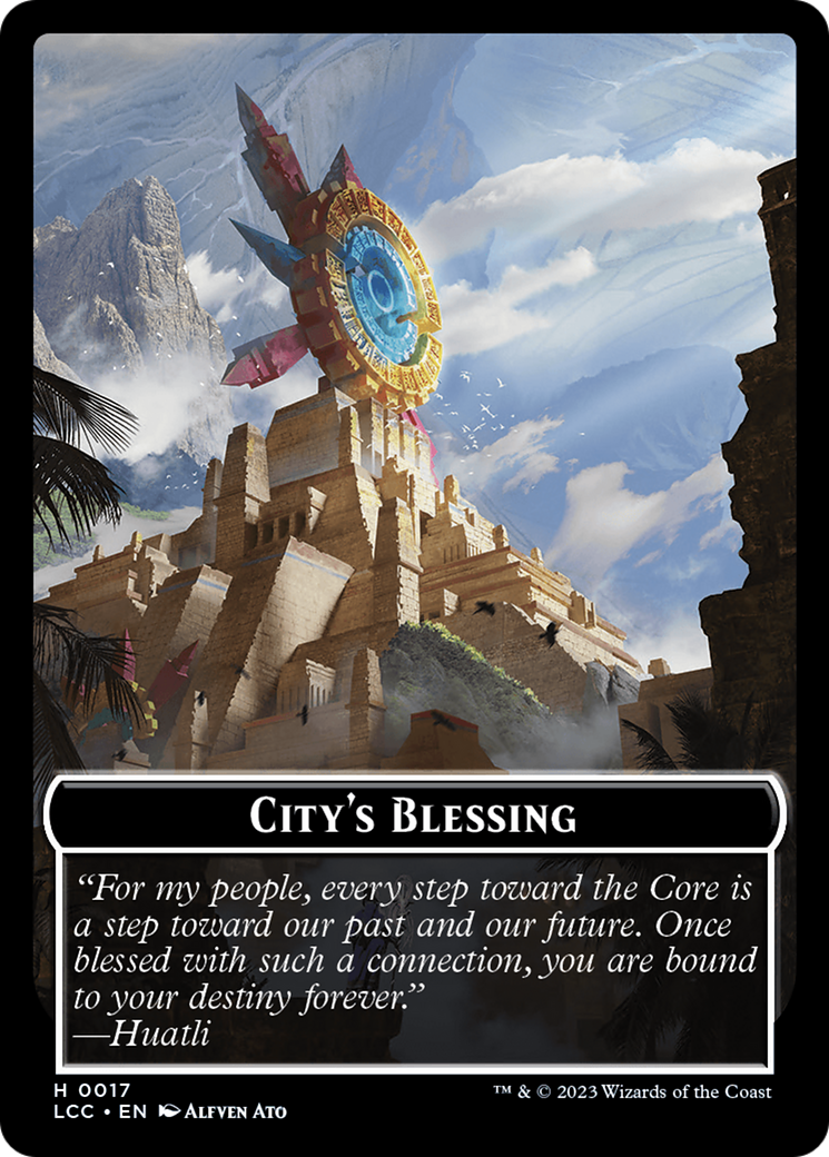 City's Blessing // Vampire (0004) Double-Sided Token [The Lost Caverns of Ixalan Commander Tokens] | D20 Games