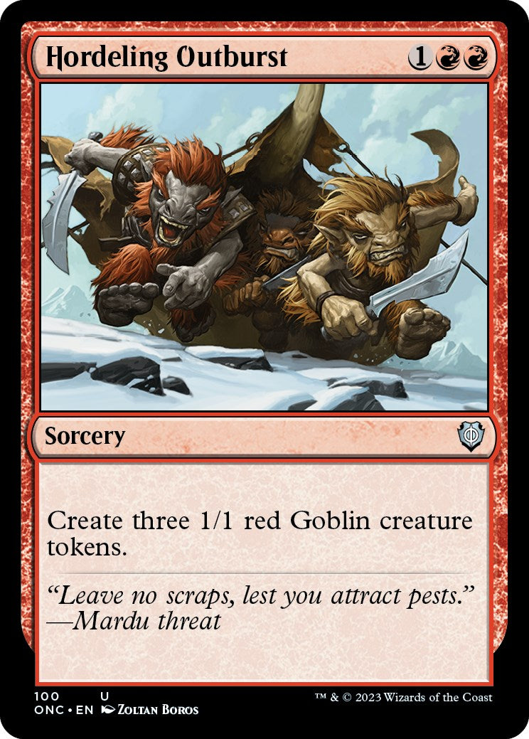Hordeling Outburst [Phyrexia: All Will Be One Commander] | D20 Games