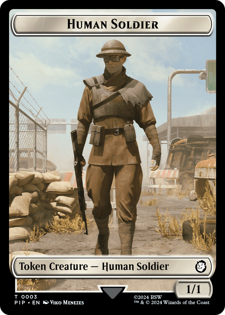 Food (0014) // Human Soldier Double-Sided Token [Fallout Tokens] | D20 Games