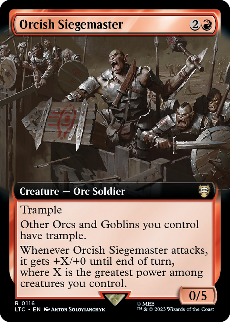 Orcish Siegemaster (Extended Art) [The Lord of the Rings: Tales of Middle-Earth Commander] | D20 Games