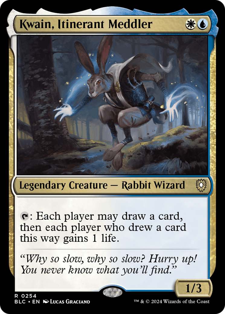 Kwain, Itinerant Meddler [Bloomburrow Commander] | D20 Games