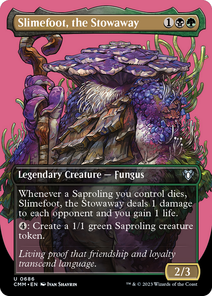 Slimefoot, the Stowaway (Borderless Profile) [Commander Masters] | D20 Games