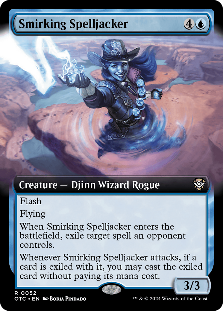 Smirking Spelljacker (Extended Art) [Outlaws of Thunder Junction Commander] | D20 Games