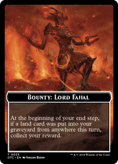 Bounty: Lord Fajjal // Bounty Rules Double-Sided Token [Outlaws of Thunder Junction Commander Tokens] | D20 Games