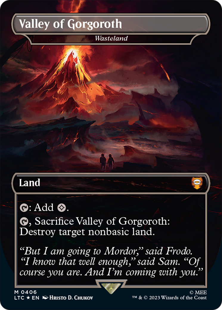 Valley of Gorgoroth - Wasteland (Surge Foil Realms and Relics) [The Lord of the Rings: Tales of Middle-Earth Commander] | D20 Games