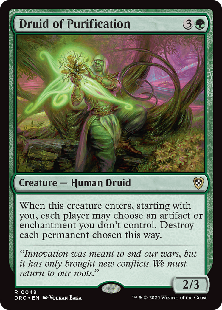 Druid of Purification [Aetherdrift Commander] | D20 Games