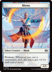 Elemental (0027) // Monk Double-Sided Token [Tarkir: Dragonstorm Commander Tokens] | D20 Games