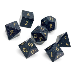 Blue Sandstone - 7 Piece RPG Set Gemstone Dice | D20 Games