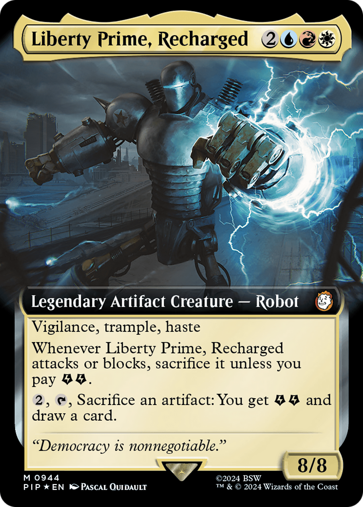 Liberty Prime, Recharged (Extended Art) (Surge Foil) [Fallout] | D20 Games