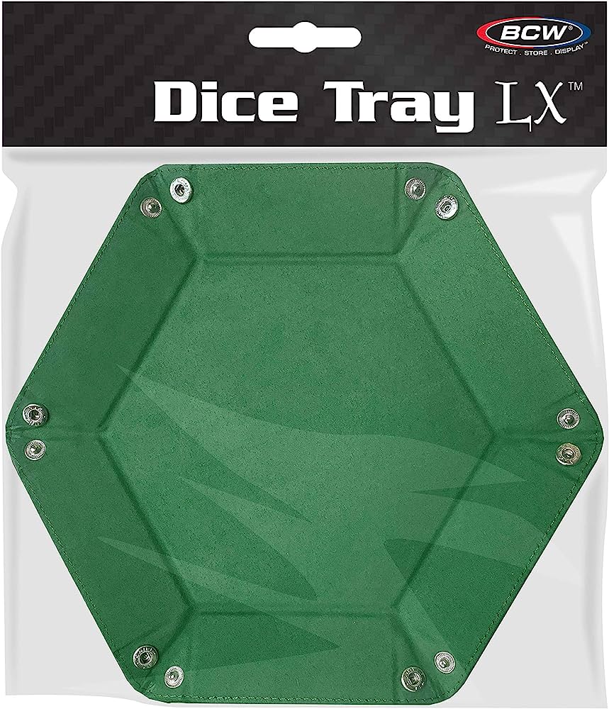 Hexagon Dice Tray- Green | D20 Games
