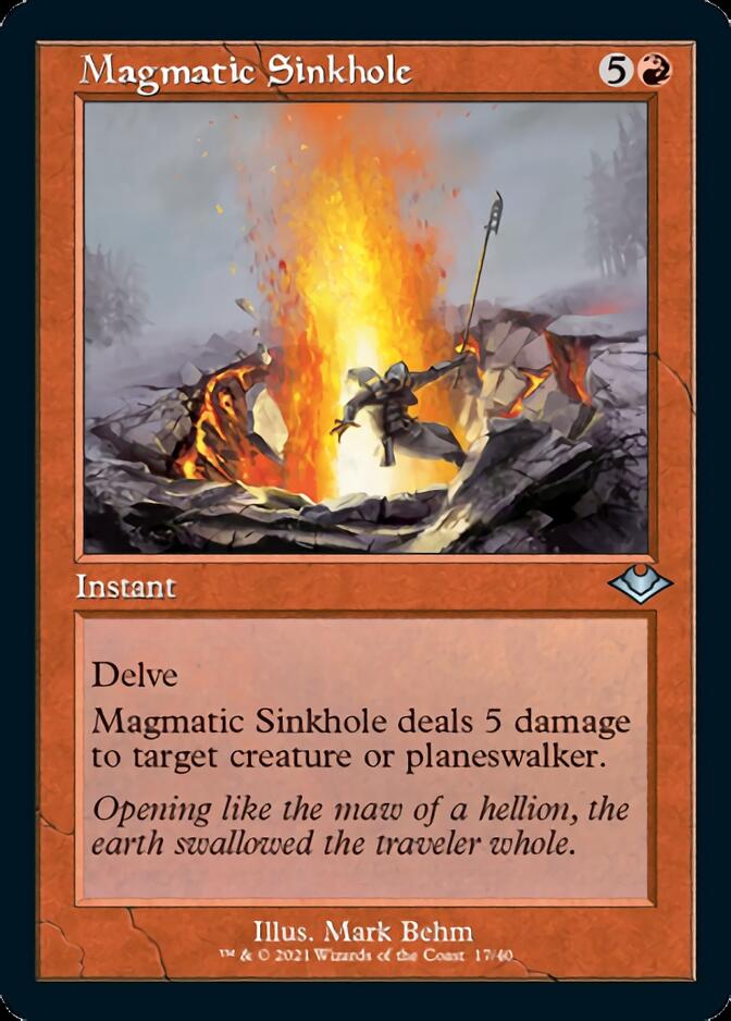 Magmatic Sinkhole (Retro Foil Etched) [Modern Horizons] | D20 Games