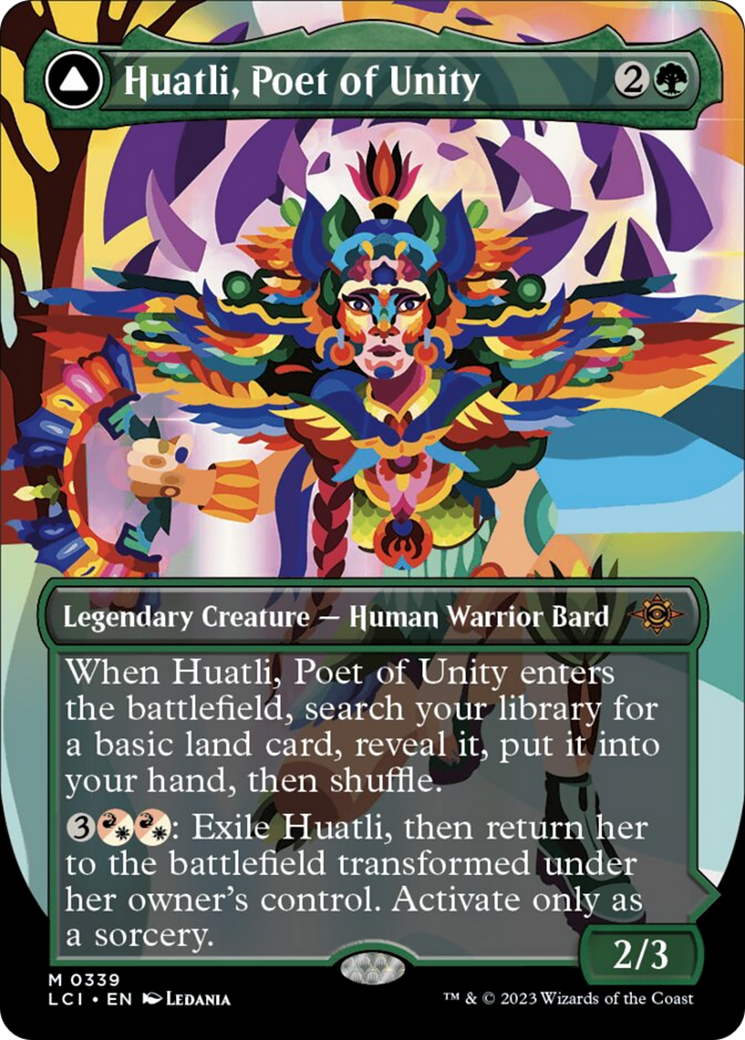 Huatli, Poet of Unity // Roar of the Fifth People (Borderless) [The Lost Caverns of Ixalan] | D20 Games