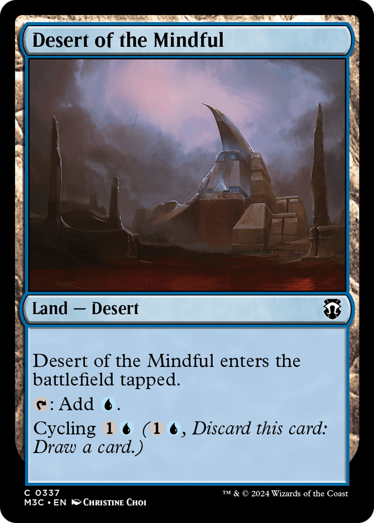 Desert of the Mindful (Ripple Foil) [Modern Horizons 3 Commander] | D20 Games