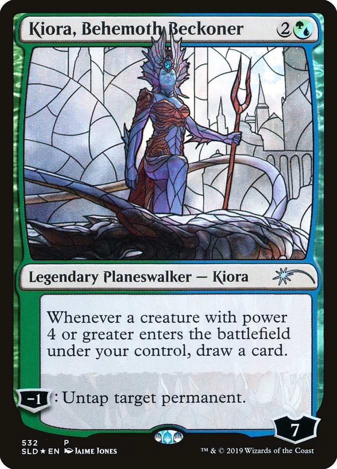 Kiora, Behemoth Beckoner (Stained Glass) [Secret Lair Drop Promos] | D20 Games