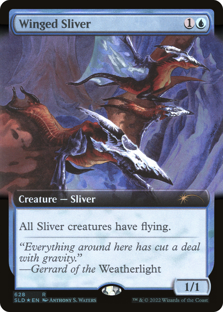 Winged Sliver (Extended Art) [Secret Lair Drop Promos] | D20 Games