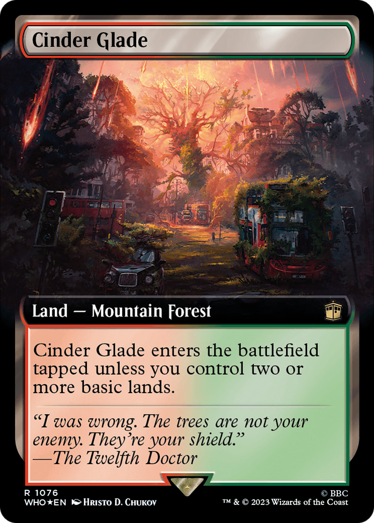 Cinder Glade (Extended Art) (Surge Foil) [Doctor Who] | D20 Games