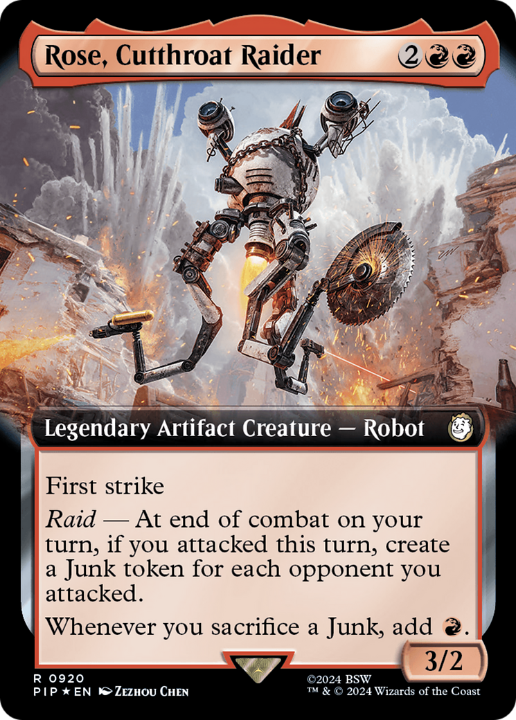 Rose, Cutthroat Raider (Extended Art) (Surge Foil) [Fallout] | D20 Games