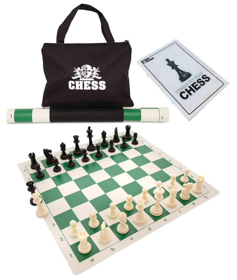 WE Games Best Value Tournament Chess Set - 20 inch: Green