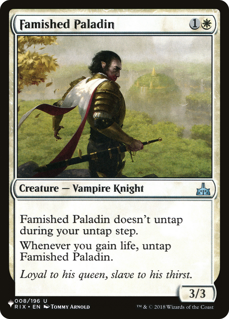 Famished Paladin [The List] | D20 Games