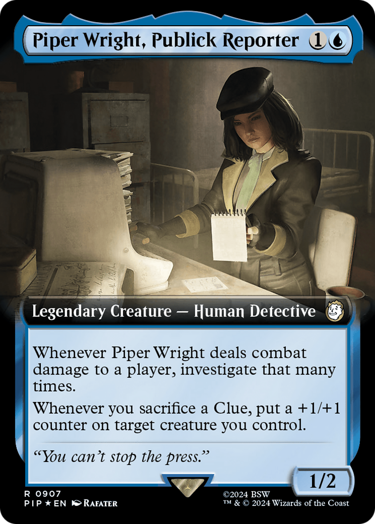 Piper Wright, Publick Reporter (Extended Art) (Surge Foil) [Fallout] | D20 Games