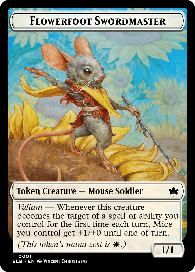 Rabbit // Flowerfoot Swordmaster Double-Sided Token [Bloomburrow Tokens] | D20 Games